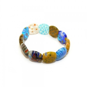 Multicoloured Floral Large Millefiori Bracelet